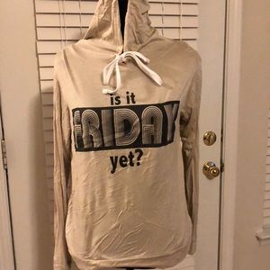 NWT‼️ Friday Tan Hoodie Top